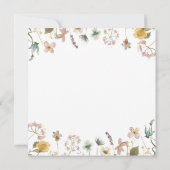 Wilde bloem Bridal Shower Kaart (Achterkant)