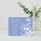 Wilde bloem Bridal Shower Kaart (Staand voorkant)