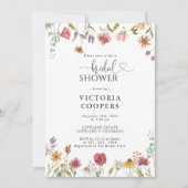 Wilde bloem Bridal Shower Kaart (Voorkant)