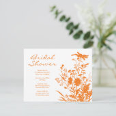 Wilde bloem Bridal Shower Kaart (Staand voorkant)