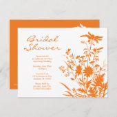 Wilde bloem Bridal Shower Kaart (Voorkant / Achterkant)