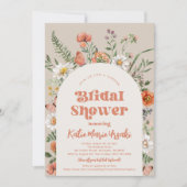 Wilde bloem Bridal Shower Kaart (Voorkant)