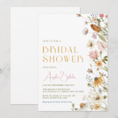 Wilde bloem Bridal Shower Kaart (Voorkant / Achterkant)