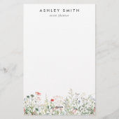 Wilde bloem briefpapier (Achterkant)