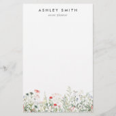 Wilde bloem briefpapier (Voorkant)