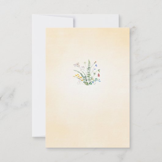 Wilde bloem Bright Happy Baby shower Sprinkle Gues Bedankkaart (Achterkant)