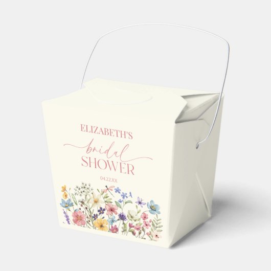 Wilde Bloem Bruids Shower Bedankdoosjes (Voorkant Zijde)