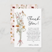 Wilde Bloem Bruiloft Dankkaart Bedankkaart (Voorkant / Achterkant)