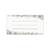 Wilde Bloem Bruiloft Envelop Adres Label (Voorkant)