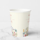 Wilde bloem bruiloft feest papieren bekers (Rechts)