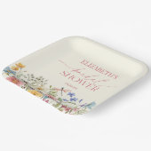 Wilde bloem bruiloft feest papieren bordje (Gebogen)