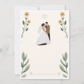 Wilde Bloem Bruiloft Uitnodiging (Achterkant)