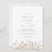 Wilde bloem Brunch en Bubble Vrijgezellenfeest Kaart (Voorkant)