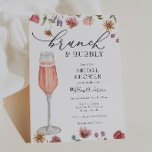 Wilde bloem Brunch en Bubble Vrijgezellenfeest Kaart<br><div class="desc">Deze Brunch met de Bride Bridal Shower-uitnodiging is perfect om de bruid te vieren om een bruid te zijn die al heeft ontwikkeld. Pas uw gegevens aan zodat de bruid beschikbaar is. Met een waterverf grens van wilde bloemen.</div>