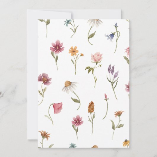 Wilde bloem Brunch en Bubble Vrijgezellenfeest Kaart (Achterkant)