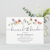 Wilde bloem Brunch met uitnodiging voor de bride S (Staand voorkant)