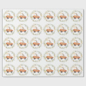 Wilde bloem Bunny Easter Rabbit Garden Birthday Cadeaupapier (Vlak)