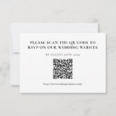 Wilde bloem Buwende RSVP QR Code Kaart Notitiekaartje (Achterkant)