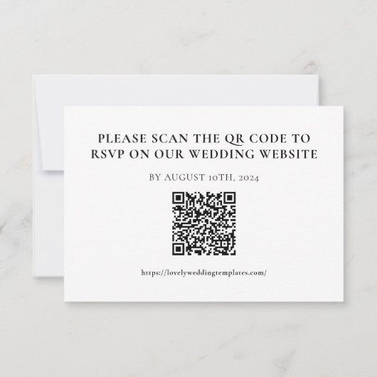 Wilde bloem Buwende RSVP QR Code Kaart Notitiekaartje (Achterkant)