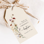 Wilde bloem cadeaulabel