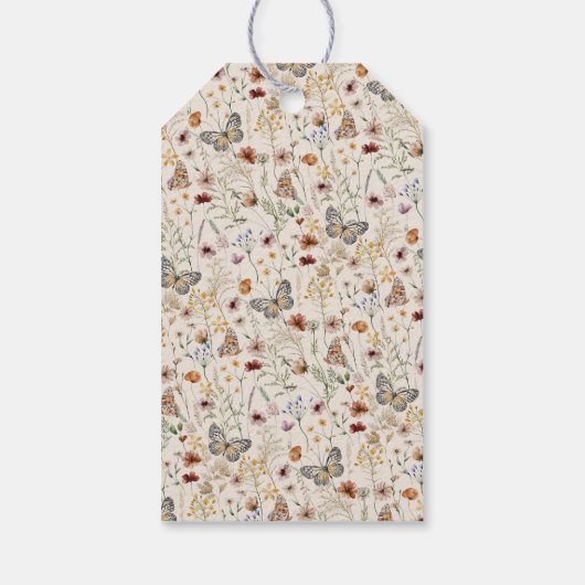 Wilde bloem cadeaulabel (Achterkant)