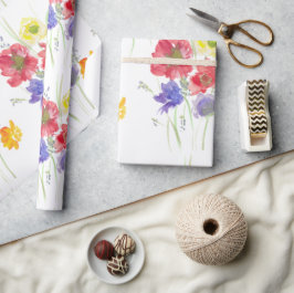 Wilde bloem cadeaupapier