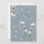 Wilde bloem Calligrafie Baby shower Uitnodiging (Achterkant)