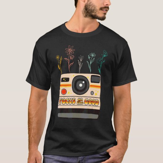Wilde bloem Camera Focus op het goede positieve su T-shirt (Voorkant)