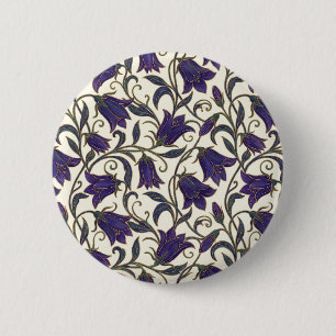 Wilde Bloem Campanulair Patroon Ronde Button 5,7 Cm