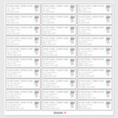 Wilde bloem Charm 30 Floral Wedding Guest Adres Sticker (Vel)