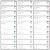 Wilde bloem Charm 30 Floral Wedding Guest Adres Sticker (Voorkant)