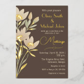 Wilde bloem Chocolade en room Weddenschap Folie Feestdagenkaart (Voorkant)