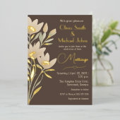 Wilde bloem Chocolade en room Weddenschap Folie Feestdagenkaart (Staand Voorkant)