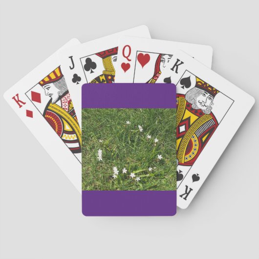 Wilde bloem Cirkel Pokerkaarten (Achterkant)