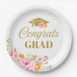 Wilde Bloem Congrats Afstudeer Borden Boho Warm Bl Papieren Bordje