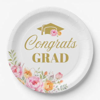 Wilde Bloem Congrats Afstudeer Borden Boho Warm Bl Papieren Bordje