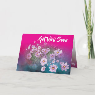 Wilde bloem cosmos roze  herstelkaart kaart