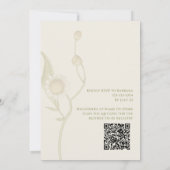 Wilde bloem Daisy QR Code Baby shower Kaart (Achterkant)
