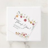 Wilde bloem Dank je Baby shower Gift Labels (In situ)