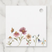 Wilde bloem Dank je Baby shower Gift Labels (Achterkant)