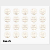Wilde Bloem Dank Je Bruids Bruiloft In Bloei Ronde Sticker (Vel)