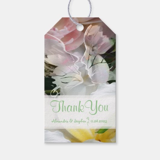 Wilde bloem Dank je cadeautjes Labels Cadeaulabel (Voorkant)
