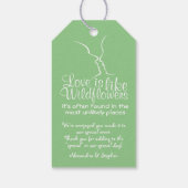 Wilde bloem Dank je cadeautjes Labels Cadeaulabel (Achterkant)