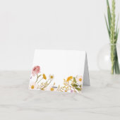 Wilde Bloem Dankkaart, Boheemse Bloemen Bedankkaart (Achterkant)