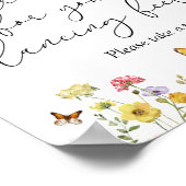 Wilde bloem Dansende Feet Flip Flop Weddenschap Poster (Hoek)