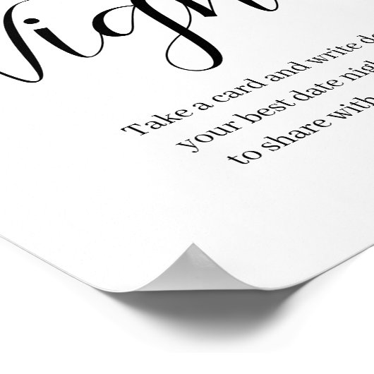 Wilde bloem Datum Nachtelijke ideeëngebarentaal Na Poster (Hoek)