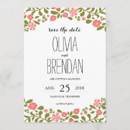 Wilde bloem | Datum opslaan Save The Date