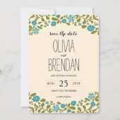 Wilde bloem | Datum opslaan Save The Date (Voorkant)