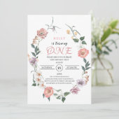 Wilde bloem De lente draait om de viering Kaart (Staand voorkant)