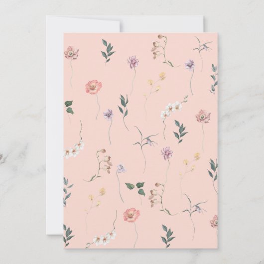 Wilde bloem De lente draait om de viering Kaart (Achterkant)